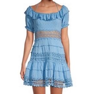Free People | Dresses | Light Blue Free People Cruel Intentions Crochet  Mini Dress Size 6 | Poshmark